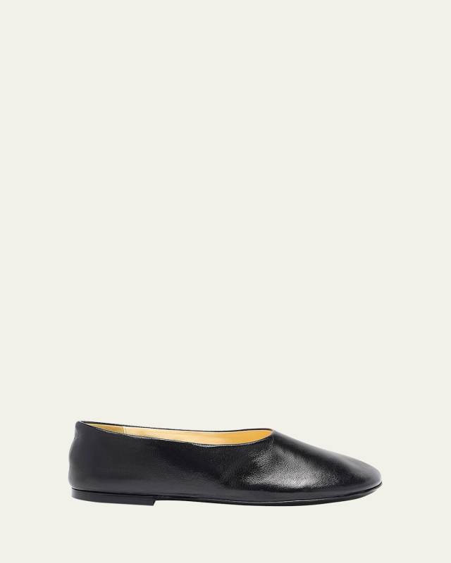 Glove Lambskin Leather Ballerina Flats